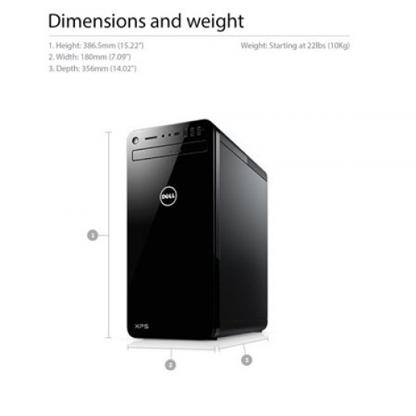 Dell XPS Tower Desktop-xps-8930||Intel® Core™ i7-8700 6-Core Processor|32GB 2TB HDD+1TB SSD|NVIDIA GeForce GTX 1050Ti 4GB|Windows 10 Home 64-bit EN|