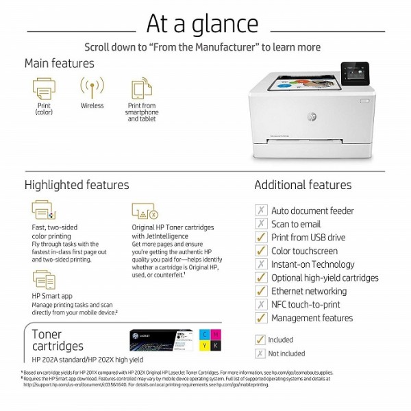 HP Color LaserJet Pro M254dw Printer-T6B60A