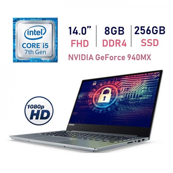 Lenovo Business Premium V720 14-inch FHD (1920x1080) Display Laptop PC, Intel i5-7200U 2.5GHz, 8GB RAM, 256GB SSD, USB Type-C, NVIDIA GeForce 940MX, Bluetooth, Fingerprint Reader, Windows 10 Pro