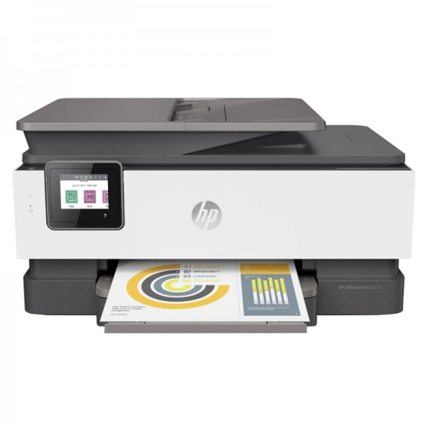 HP - OfficeJet Pro 8025 Wireless All-In-One Instant Ink Ready Printer - Gray/White