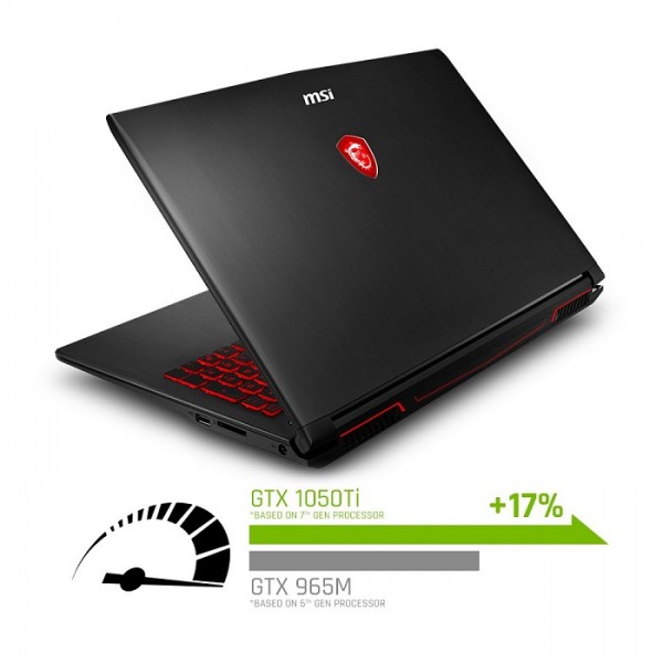 MSI GV62 8RD-200 15.6" Full HD Performance Gaming Laptop PC i5-8300H, GTX 1050Ti 4G, 8GB RAM, 16GB Intel Optane Memory + 1TB HDD, Win 10 64 bit, Black, Steelseries Red Backlit Keys