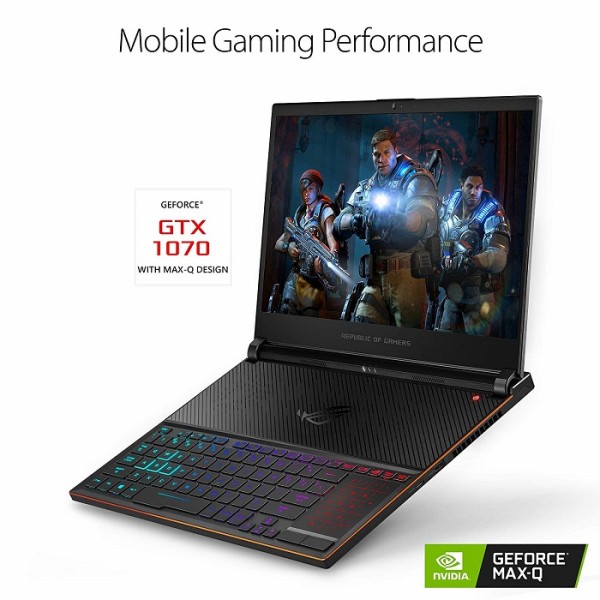 ASUS ROG Zephyrus S Ultra Slim Gaming PC Laptop, 15.6” 144Hz IPS Type, Intel Core i7-8750H CPU, GeForce GTX 1070, 16GB DDR4, 512GB PCIe SSD, Military-Grade Metal Chassis, Win 10 Home - GX531GS-AH76
