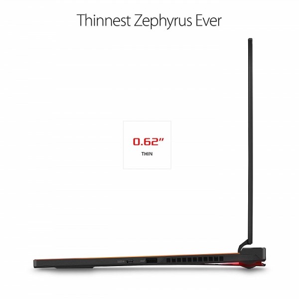 ASUS ROG Zephyrus S Ultra Slim Gaming PC Laptop, 15.6” 144Hz IPS Type, Intel Core i7-8750H CPU, GeForce GTX 1070, 16GB DDR4, 512GB PCIe SSD, Military-Grade Metal Chassis, Win 10 Home - GX531GS-AH76