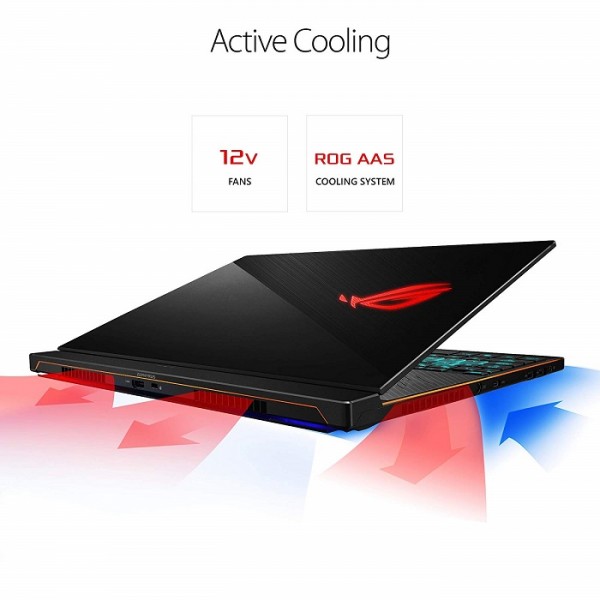 ASUS ROG Zephyrus S Ultra Slim Gaming PC Laptop, 15.6” 144Hz IPS Type, Intel Core i7-8750H CPU, GeForce GTX 1070, 16GB DDR4, 512GB PCIe SSD, Military-Grade Metal Chassis, Win 10 Home - GX531GS-AH76