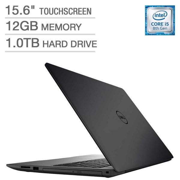 Dell Inspiron 15 5000 Flagship Premium 15.6" Full HD Touchscreen Backlit Keyboard Laptop, Intel Core i5-8250U Quad-Core, 12GB DDR4, 1TB HDD, DVD-RW, Bluetooth 4.2, Windows 10, Black