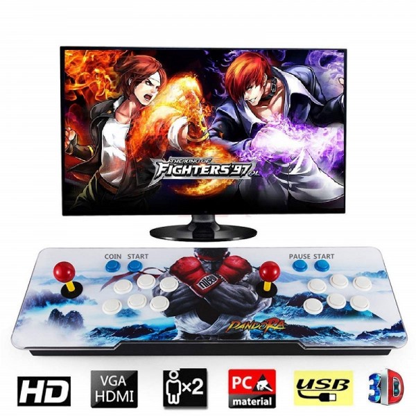 Happybuy Arcade Game Console 999 Classic Video Game Console Double Stick 2 Players for Pandora's Box 5S Arcade Console with HDMI VGA USB for TV PC Retro Arcade Gaming Console