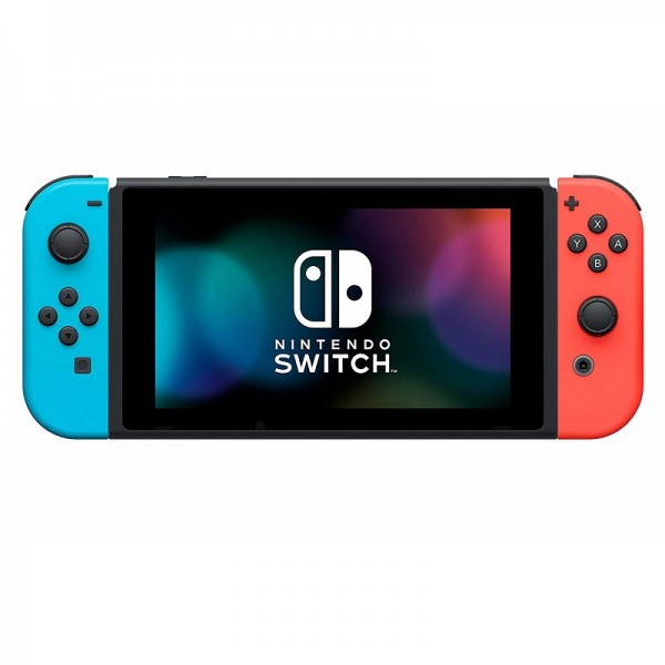 Nintendo Switch with Neon Blue and Neon Red Joy‑Con