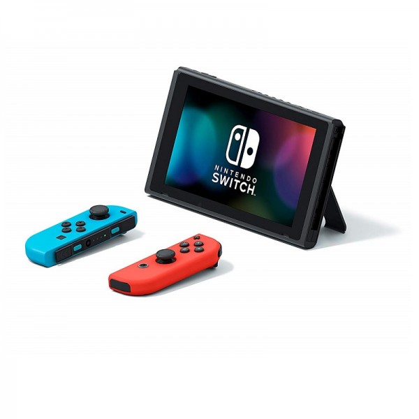 Nintendo Switch with Neon Blue and Neon Red Joy‑Con