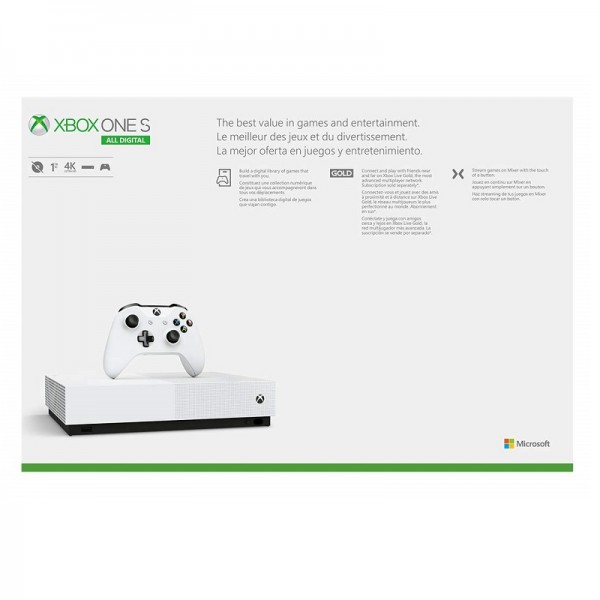 Xbox One S 1TB All-Digital Edition Console (Disc-free Gaming)