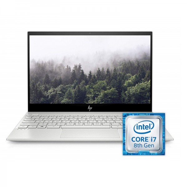 HP ENVY 13” Thin Laptop w/ Fingerprint Reader, 4K Touchscreen, Intel Core i7-8565U, NVIDIA GeForce MX250 Graphics, 16GB SDRAM, 512GB SSD, Windows 10 Home (13-aq0044nr, Natural Silver)