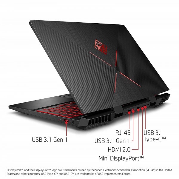 OMEN by HP 15.6-inch Gaming Laptop, i5-8300H Processor, GeForce GTX 1050Ti 4GB, FHD IPS Thin Display, 12GB 2666MHz RAM, 1TB HDD & 128GB PCIE SSD, Windows 10 (15-dc0010nr, Black), Metal