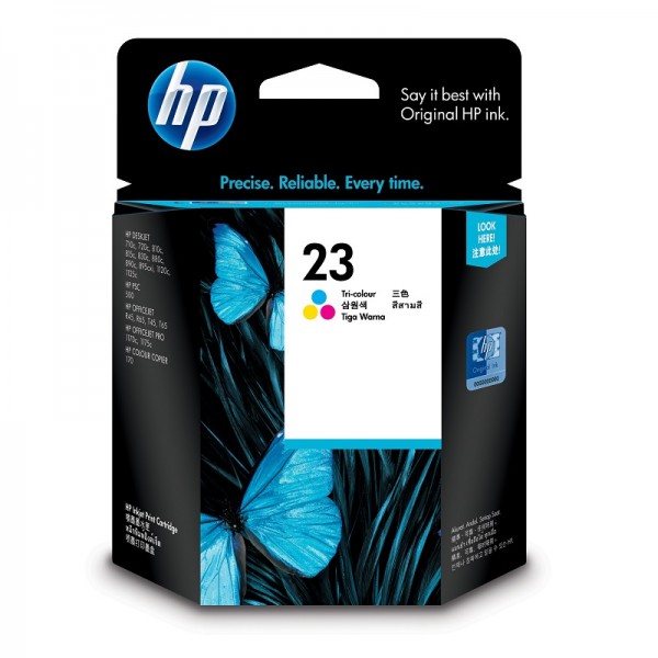 HP 23 Tri-color Original Ink Cartridge (C1823D)