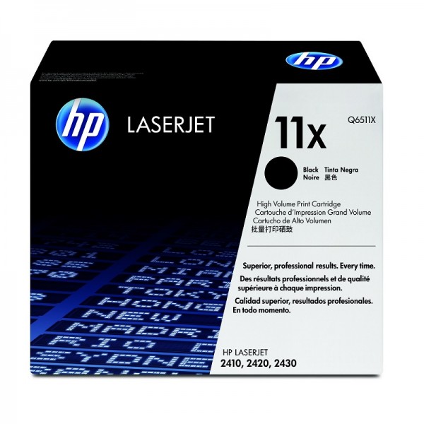 HP 11X High Yield Black Original LaserJet Toner Cartridge (Q6511X)