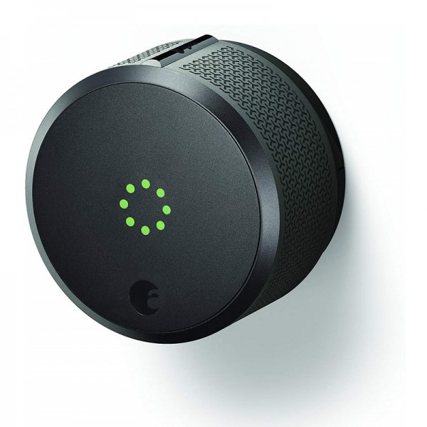 August Smart Lock Pro, 3rd Generation - Dark Gray, Works with Alexa