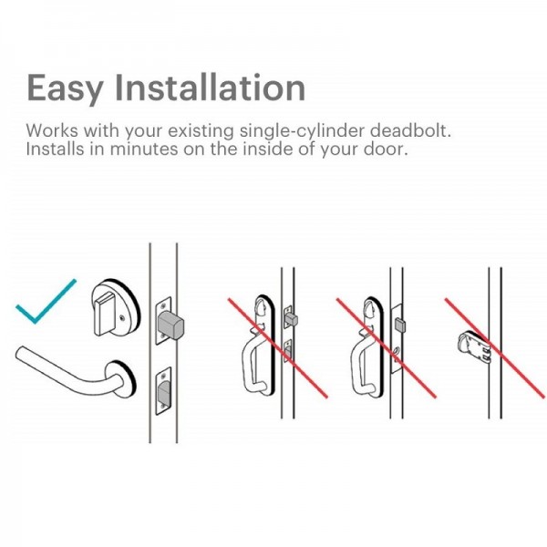 August SL03C02S03 Smart Lock Pro + Connect - Silver AUG-SL03-C02-S03