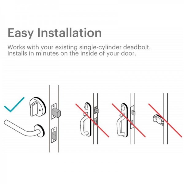 August Smart Lock - Keyless Home Entry with Your Smartphone - Silver