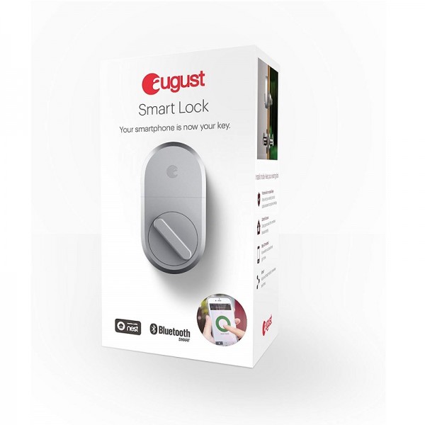 August Smart Lock - Keyless Home Entry with Your Smartphone - Silver
