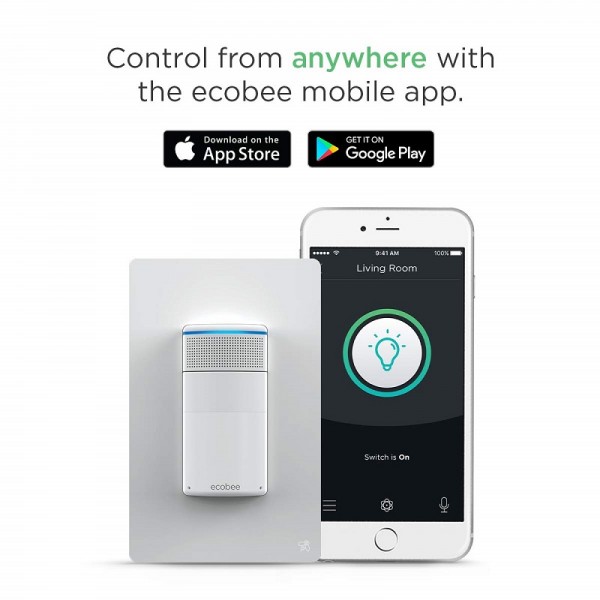 ecobee Switch+ Smart Light Switch, Amazon Alexa Built-in