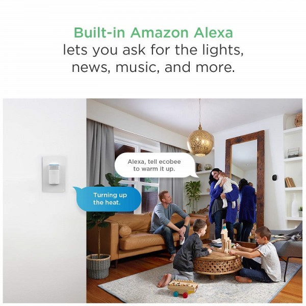 ecobee Switch+ Smart Light Switch, Amazon Alexa Built-in