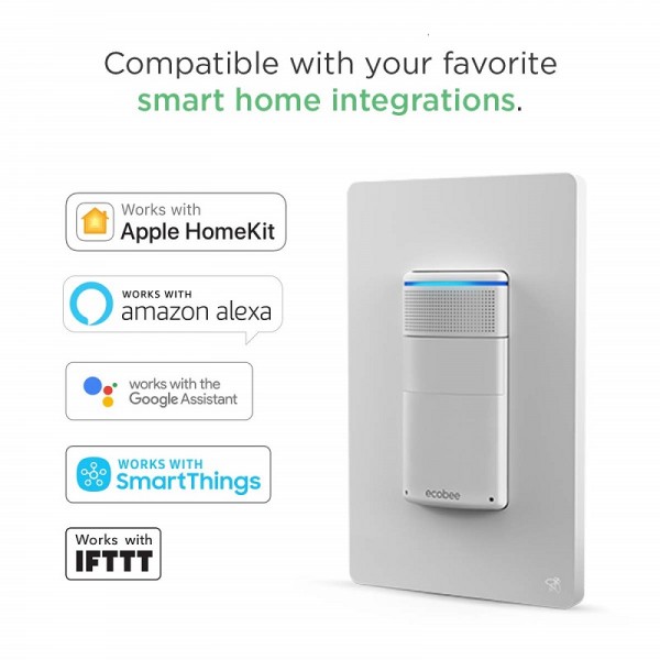 ecobee Switch+ Smart Light Switch, Amazon Alexa Built-in