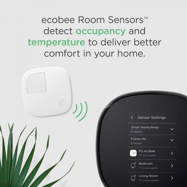 ecobee4 Alexa-Enabled Thermostat with Sensor