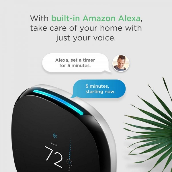 ecobee4 Alexa-Enabled Thermostat with Sensor