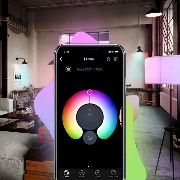 LIFX Mini Color (A19) Wi-Fi Smart LED Light Bulb, Adjustable, Multicolor, Dimmable, No Hub Required, Works with Alexa, Apple HomeKit and The Google Assistant, Pack of 4