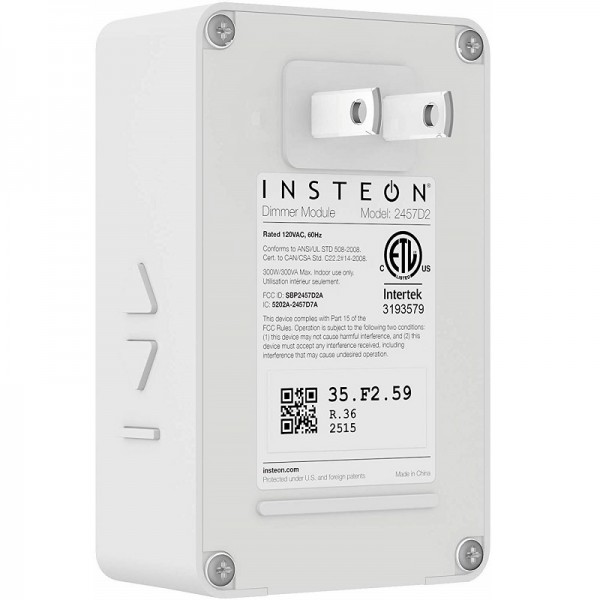 Insteon 2457D2 LampLinc INSTEON Plug-In Lamp Dimmer Module Dual-Band, 2-Pin