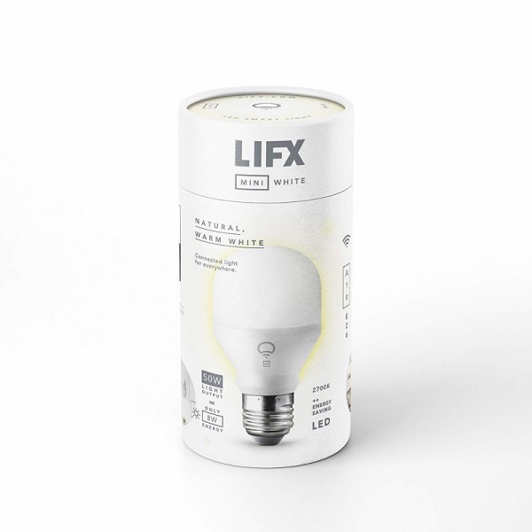 LIFX Mini White (A19) Wi-Fi Smart Led Light Bulb (Latest Generation), Dimmable, Warm White, No Hub Required, Works with Alexa, Apple Home Kit, The Google Assistant & Microsoft Cortana