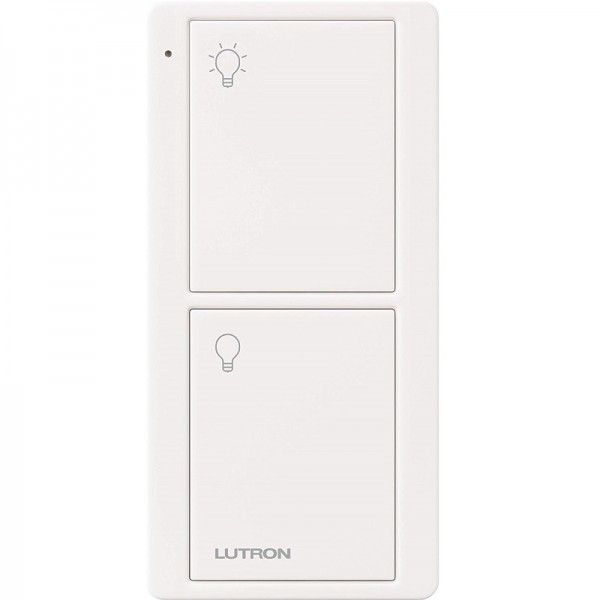 Lutron On/Off Switching Pico Remote for Caseta Smart Home Switch | PJ2-2B-GWH-L01 | White