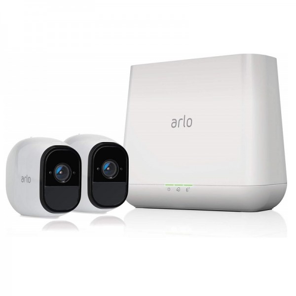 Arlo Pro Security System with Siren – 2 Rechargeable Wire-Free HD Cameras with Audio | Indoor/Outdoor | Night Vision