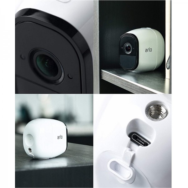 Arlo Pro Security System with Siren – 2 Rechargeable Wire-Free HD Cameras with Audio | Indoor/Outdoor | Night Vision
