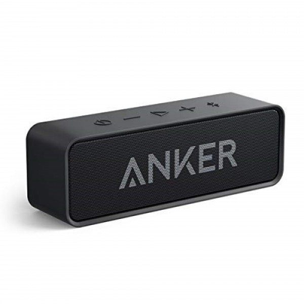 Anker SoundCore 24-Hour Playtime Bluetooth Speaker with 10W Dual-Driver Stereo Sound, Rich Bass, 66 ft Bluetooth Range, Built-in Mic. Portable Wireless Speaker for iPhone, Samsung, and More