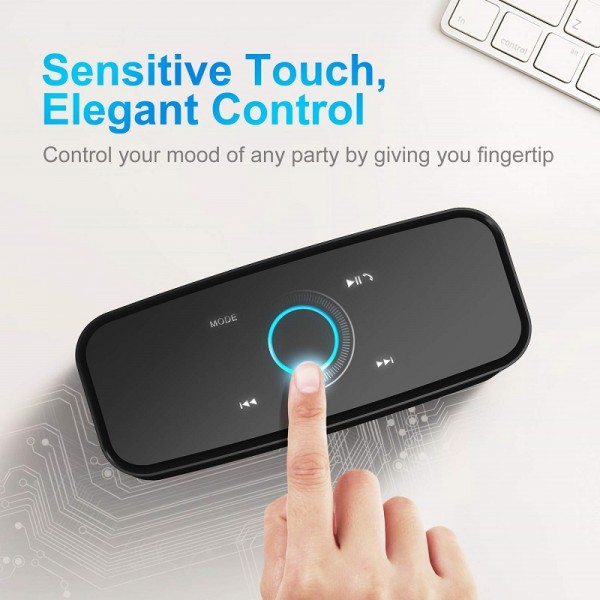 Bluetooth Speaker, DOSS SoundBox Portable Wireless Bluetooth 4.0 Touch Speakers with 12W HD Sound, Bold Bass, Bulit-in Mic, 12H Playtime for Phone, Tablet, TV, and More