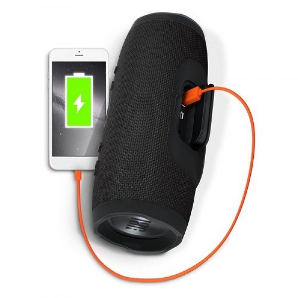 JBL Charge 3 Waterproof Portable Bluetooth Speaker (Black)