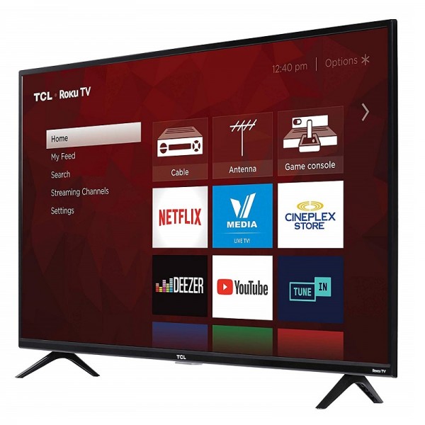 TCL 43S425-CA 4K Ultra HD Smart LED Television (2019), 43"